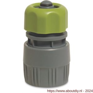 Hydro-Fit aansluiting PVC-U 12 mm knel x vrouwelijk klik grijs-groen met waterstop - A51056349 - afbeelding 1