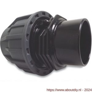 Jasonflex overgangssok PP-PVC-U 63 mm knel x lijmmof 16 bar grijs-zwart - A51059198 - afbeelding 1
