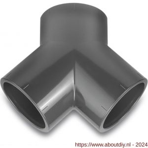 VDL Y-stuk PVC-U 75 mm lijmmof 16 bar grijs - A51060693 - afbeelding 1