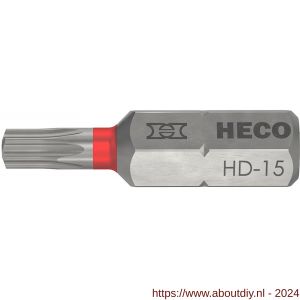 Heco schroefbit Heco-Drive HD-15 kleur ring rood in blister 10 stuks - A50803386 - afbeelding 1