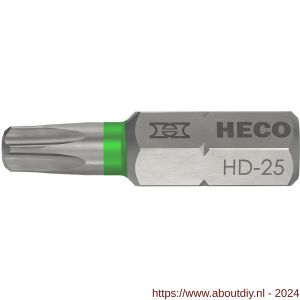 Heco schroefbit Heco-Drive HD 25 kleur ring groen in blister 10 stuks - A50803388 - afbeelding 1