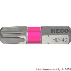 Heco schroefbit Heco-Drive HD 40 kleur ring roze in blister 10 stuks - A50803390 - afbeelding 1