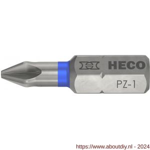 Heco schroefbit Pozi-Drive PZD 1 kleur ring blauw in blister 10 stuks - A50803378 - afbeelding 1