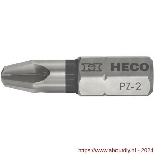 Heco schroefbit Pozi-Drive PZD 2 kleur ring zwart in blister 10 stuks - A50803379 - afbeelding 1