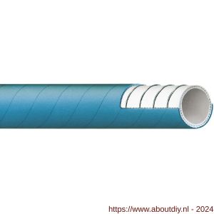 Baggerman Milkcord SP10 levensmiddelen zuig-pers melkslang 32x44 mm met spiraal wit-blauw - A50051186 - afbeelding 1