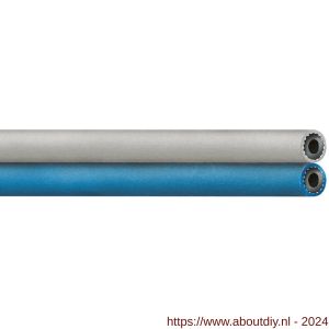 Baggerman Twin-Hose kunststof tweeling besturingsslang persluchtslang 6x6 mm PVC met opdruk blauw-grijs - A50051018 - afbeelding 1
