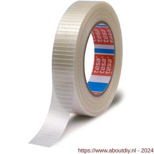 Tesa 4591 Tesapack 50 x m 75 mm transparant Kruisgeweven filamenttape, algemene toepassingen - A11650244 - afbeelding 1