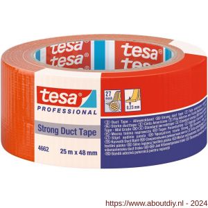 Tesa 4662 Tesaband 25 m x 48 mm oranje textieltape - A11650194 - afbeelding 1