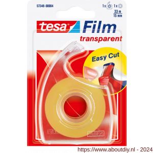Tesa 57348 Tesafilm plakband en Easy Cut dispenser transparant 33 m x 15 mm - A11650601 - afbeelding 2
