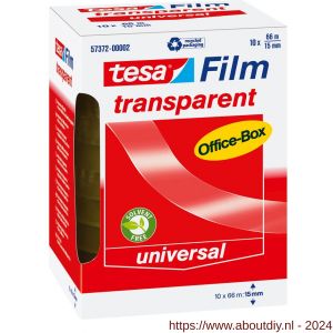 Tesa 57372 Tesafilm officebox transparant plakband 66 m x 15 mm 10 rollen - A11650405 - afbeelding 1