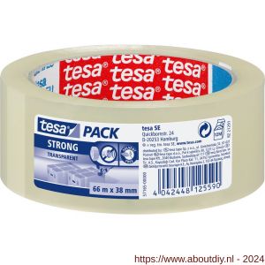 Tesa 57165 Tesapack Strong verpakkingstape transparant 66 m x 38 mm - A11650604 - afbeelding 1