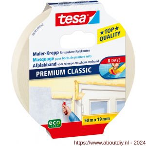 Tesa 5281 Premium Classic afplakband 50 m x 19 mm - A11650550 - afbeelding 1