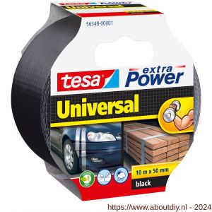 Tesa 56348 Extra Power Universal tape zwart 10 m x 50 mm - A11650357 - afbeelding 1