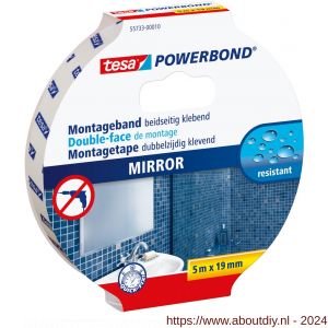 Tesa 55733 Powerbond montagetape spiegels 5 m x 19 mm - A11650381 - afbeelding 2