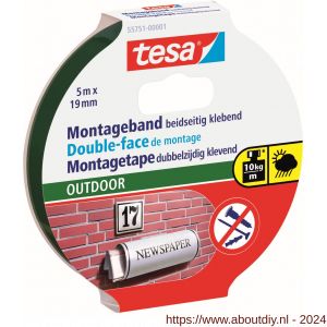 Tesa 55751 Powerbond Outdoor montagetape 5 m x 19 mm - A11650422 - afbeelding 2