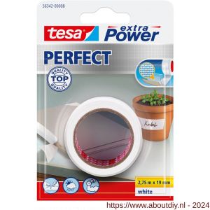 Tesa 56342 Extra Power Perfect textieltape wit 2,75 m x 19 mm - A11650392 - afbeelding 1