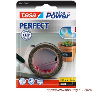 Tesa 56342 Extra Power Perfect textieltape zwart 2,75 m x 19 mm - A11650391 - afbeelding 1