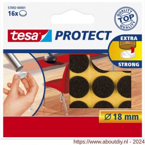 Tesa 57892 Protect vilt bruin 18 mm - A11650419 - afbeelding 1