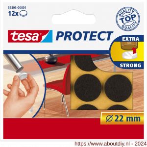 Tesa 57893 Protect vilt bruin 22 mm - A11650418 - afbeelding 1