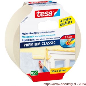 Tesa 5284 Premium Classic afplakband 50 m x 50 mm - A11650557 - afbeelding 1