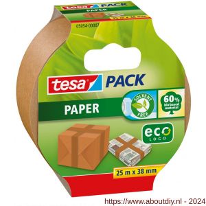 Tesa 5054 Tesapack paper EcoLogo verpakkingstape bruin 38 m x 25 mm - A11650614 - afbeelding 1