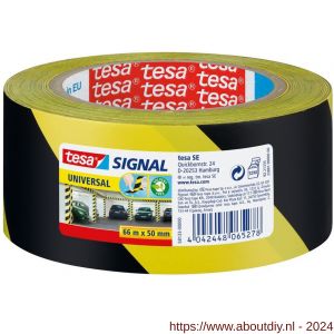 Tesa 58133 Universal waarschuwingstape geel-zwart 66 m x 50 mm - A11650577 - afbeelding 1
