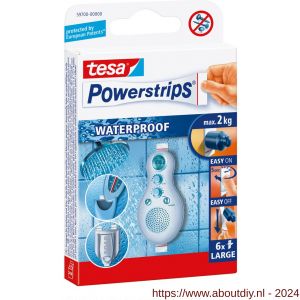 Tesa 59700 Powerstrips waterproof strips large wit 6 stuks - A11650444 - afbeelding 1