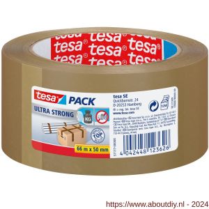 Tesa 57177 Tesapack Ultra Strong verpakkingstape 66 m x 50 mm bruin - A11650626 - afbeelding 1