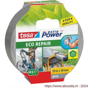 Tesa 56432 Extra Power Eco Repair textieltape 20 m x 38 mm grijs - A11650631 - afbeelding 1