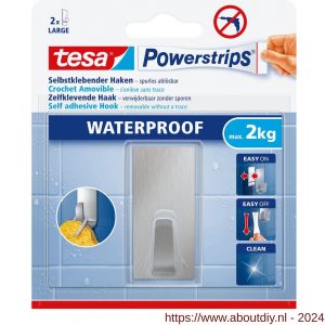 Tesa 59779 Powerstrips Waterproof large rechthoek metaal - A11650481 - afbeelding 1
