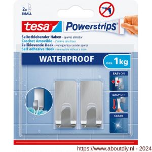 Tesa 59777 Powerstrips Waterproof haken S metaal Zoom - A11650530 - afbeelding 2