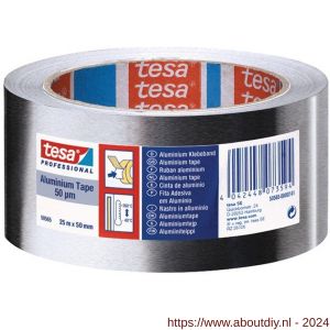 Tesa 50565 Tesaband 50 m x 38 mm aluminium sterke 50 µm aluminiumtape met en zonder voering (PV1 en PV0) - A11650001 - afbeelding 1