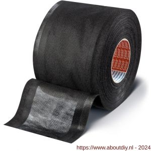Tesa 51608 Tesaband 15 m x 25 mm zwart PET-vlies tape voor flexibiliteit en geluidsdemping - A11650094 - afbeelding 1