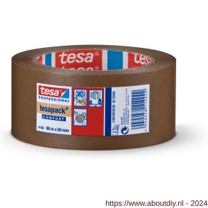 Tesa 4100 Tesapack 66 m x 50 mm bruin PP verpakkingstape - A11650275 - afbeelding 1