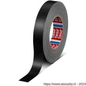 Tesa 4688 Tesaband 50 m x 25 mm zwart standaard polyethyleengecoate textieltape - A11650213 - afbeelding 1