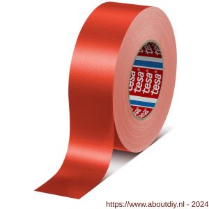 Tesa 4688 Tesaband 50 m x 50 mm rood standaard polyethyleengecoate textieltape - A11650211 - afbeelding 1