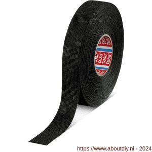 Tesa 51608 Tesaband 25 x m 19 mm zwart PET-vlies tape voor flexibiliteit en geluidsdemping - A11650097 - afbeelding 1