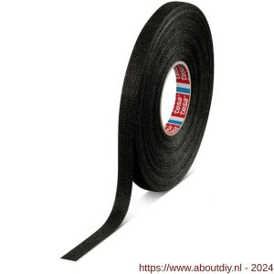 Tesa 51608 Tesaband 25 x m 9 mm zwart PET-vlies tape voor flexibiliteit en geluidsdemping - A11650095 - afbeelding 1
