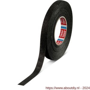 Tesa 51608 Tesaband 15 m x 9 mm zwart PET-vlies tape voor flexibiliteit en geluidsdemping - A11650092 - afbeelding 1