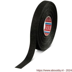 Tesa 51608 Tesaband 25 x m 15 mm zwart PET-vlies tape voor flexibiliteit en geluidsdemping - A11650096 - afbeelding 1