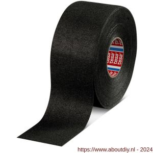Tesa 51608 Tesaband 25 x m 50 mm zwart PET-vlies tape voor flexibiliteit en geluidsdemping - A11650100 - afbeelding 1