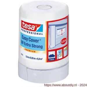 Tesa 4373 Easycover 12 m x 550 mm blauw sterke maskeringsfolie met UV-textieltape - A11650345 - afbeelding 1