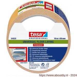 Tesa 64620 Tesafix 10 m x 50 mm transparant sterke dubbelzijdige filmtape - A11650091 - afbeelding 1