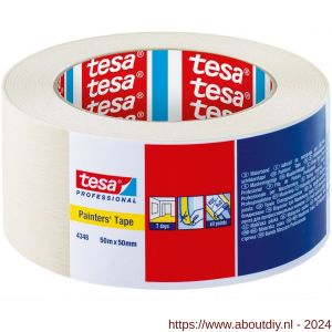 Tesa 4348 Tesakrepp 50 m x 50 mm chamoise maskeringstape - A11650059 - afbeelding 1