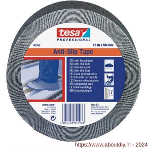 Tesa 60950 Tesaband 15 m x 100 mm zwart anti slip-tape - A11650240 - afbeelding 1