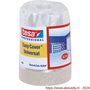 Tesa 4368 Easycover 33 m x 300 mm chamois 2-in-1 maskeringsfolie met maskeringstape - A11650337 - afbeelding 1