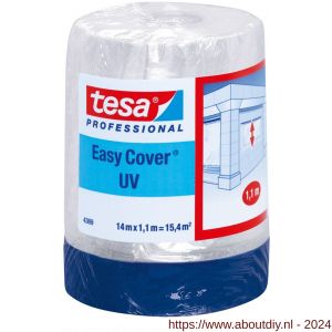 Tesa 4369 Easycover 14 m x 1100 mm chamois 2-in-1 maskeringsfolie met UV-textieltape - A11650340 - afbeelding 1