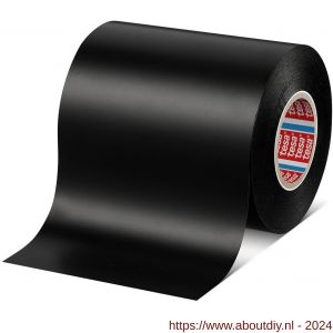 Tesa 4163 Tesaflex 33 m x 100 mm zwart Soft PVC tape - A11650262 - afbeelding 1