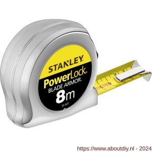 Stanley rolbandmaat PowerLock Blade Armor 8 m x 25 mm - A51020903 - afbeelding 1