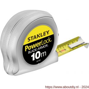 Stanley rolbandmaat Powerlock Blade Armor 10 m op kaart - A51020904 - afbeelding 1
